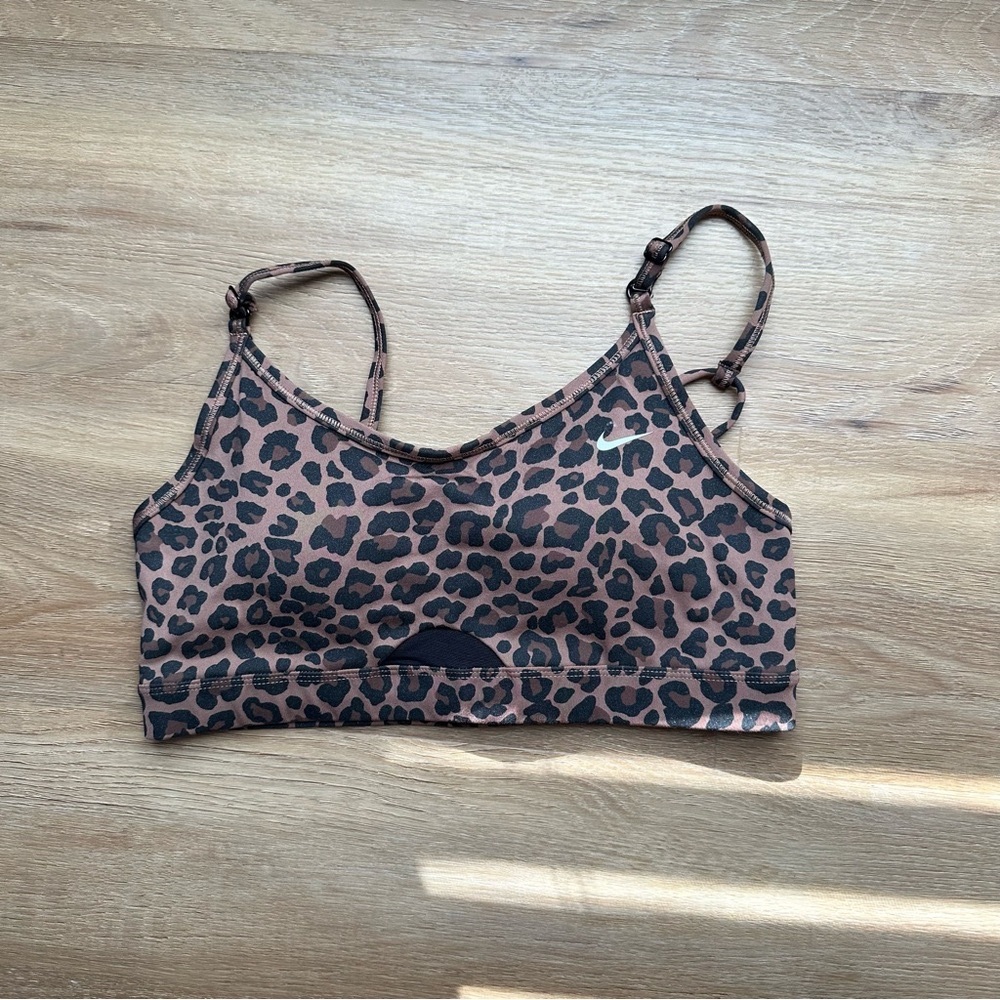 Nike Glitter Leopard Print Sports Bra (Like New)